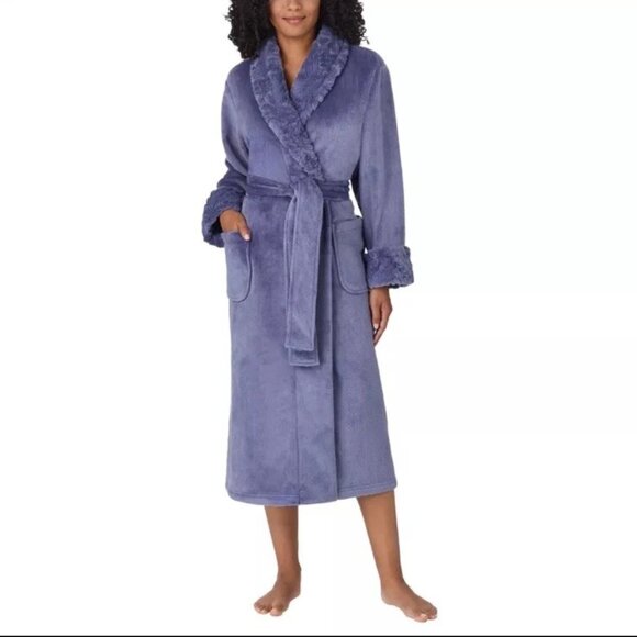 🛍️ BLACK FRIDAY 🛍 NWT 🛍️ CAROLE HOCHMAN WOMEN'S PLUSH SHAWL COLLAR ROBE XS - Picture 3 of 7